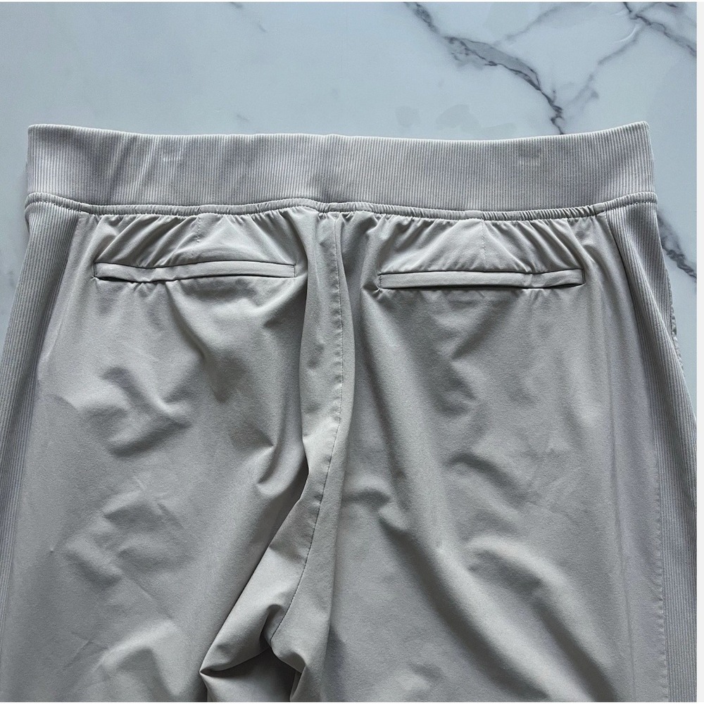 Athleta Brooklyn Ankle Pant 12 Beige Khaki Travel Stretch Tapered Pants - Picture 13 of 13